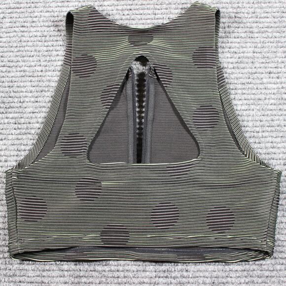 Nike x Off-White Crop Top Womens XS Black Dot Dri-FIT Zip CU2481-010 - Picture 2 of 6